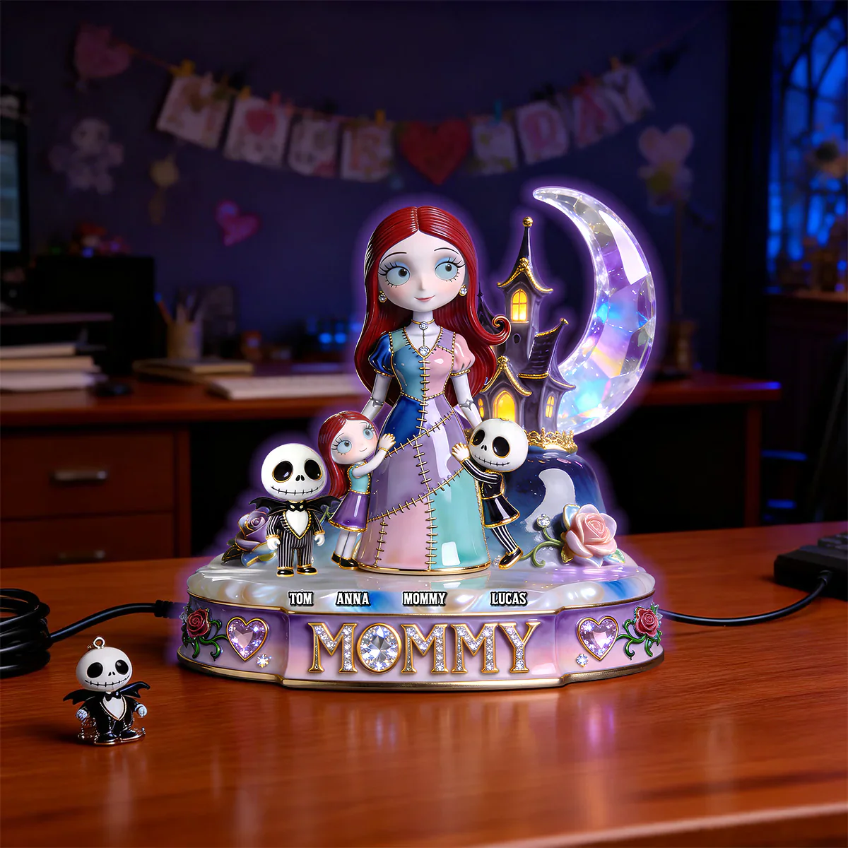Spooky Mom With Kids - Personalized Light Box - Gift For Mother's Day, Movie Fans - Image 4