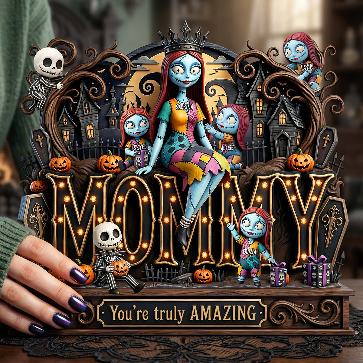 Spooky Mommy - Personalized Acrylic Plaque - Gift For Movie Fans, Mom - Image 2