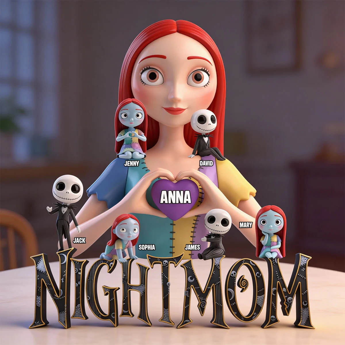 Spooky Nightmom - Personalized Acrylic Plaque - Gift For Mom, Mother's Day NL122 - Image 2