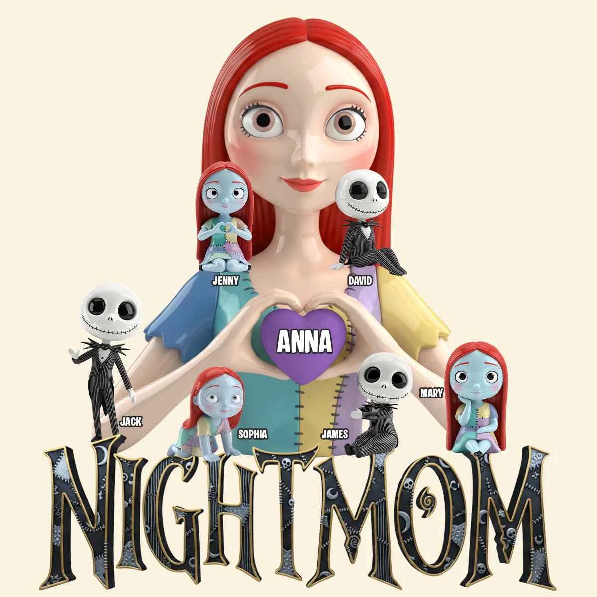Spooky Nightmom - Personalized Acrylic Plaque - Gift For Mom, Mother's Day NL122 - Image 3