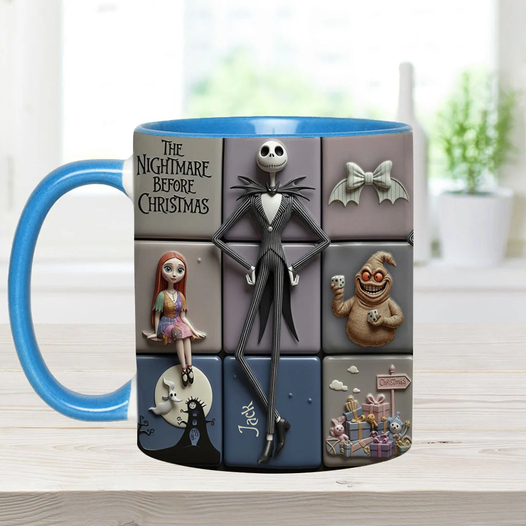 Spooky Till The Death Part - Personalized Accent Mug - Christmas Gift For Movie Fans NL122 - Image 9