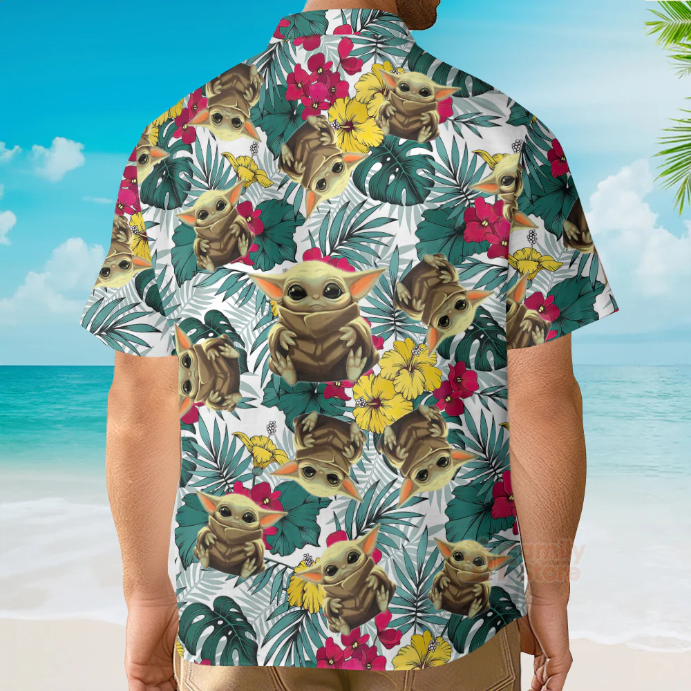 Starwars Baby Yoda - Hawaiian Shirt For Men, Women, Kids - Image 5
