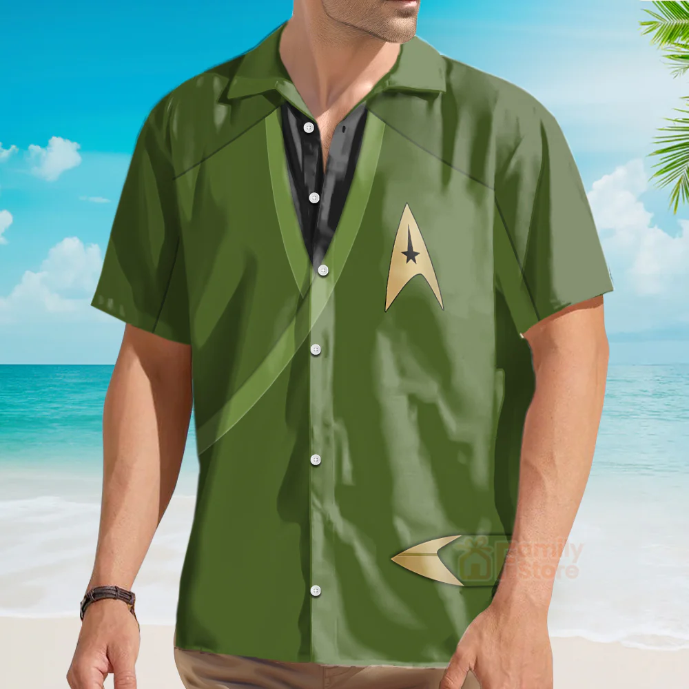SaTr Captain Pike Green Costume - Hawaiian Shirt - Image 4