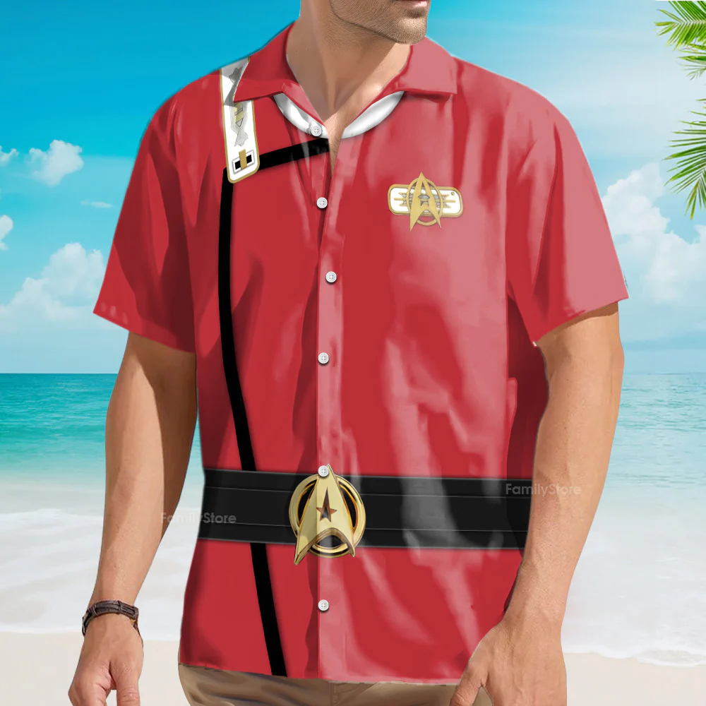 SaTr Captain Spock Costume Officer Hawaiian Shirt - Image 4