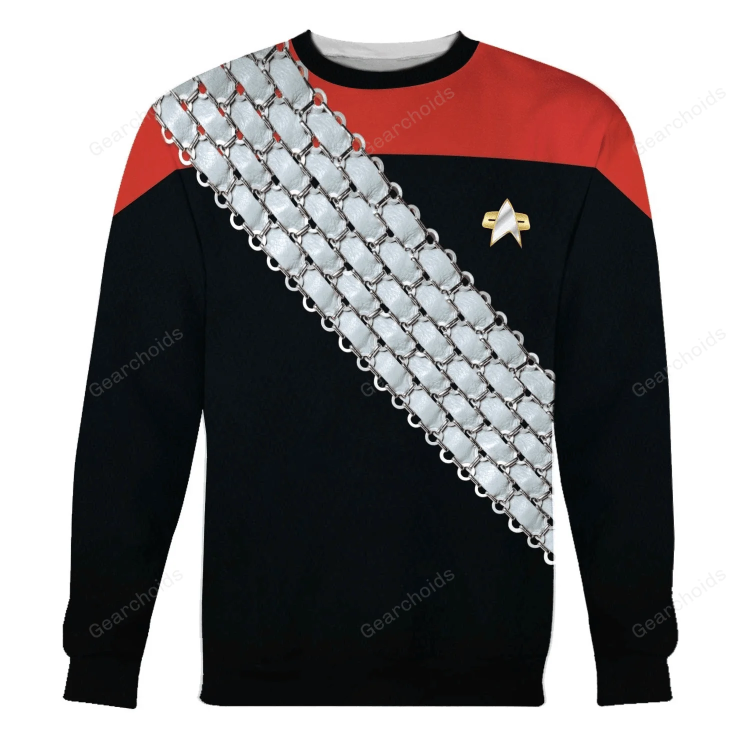 SaTr Deep Space Nine Worf Red Hoodie Sweatshirt Sweatpants - Image 4