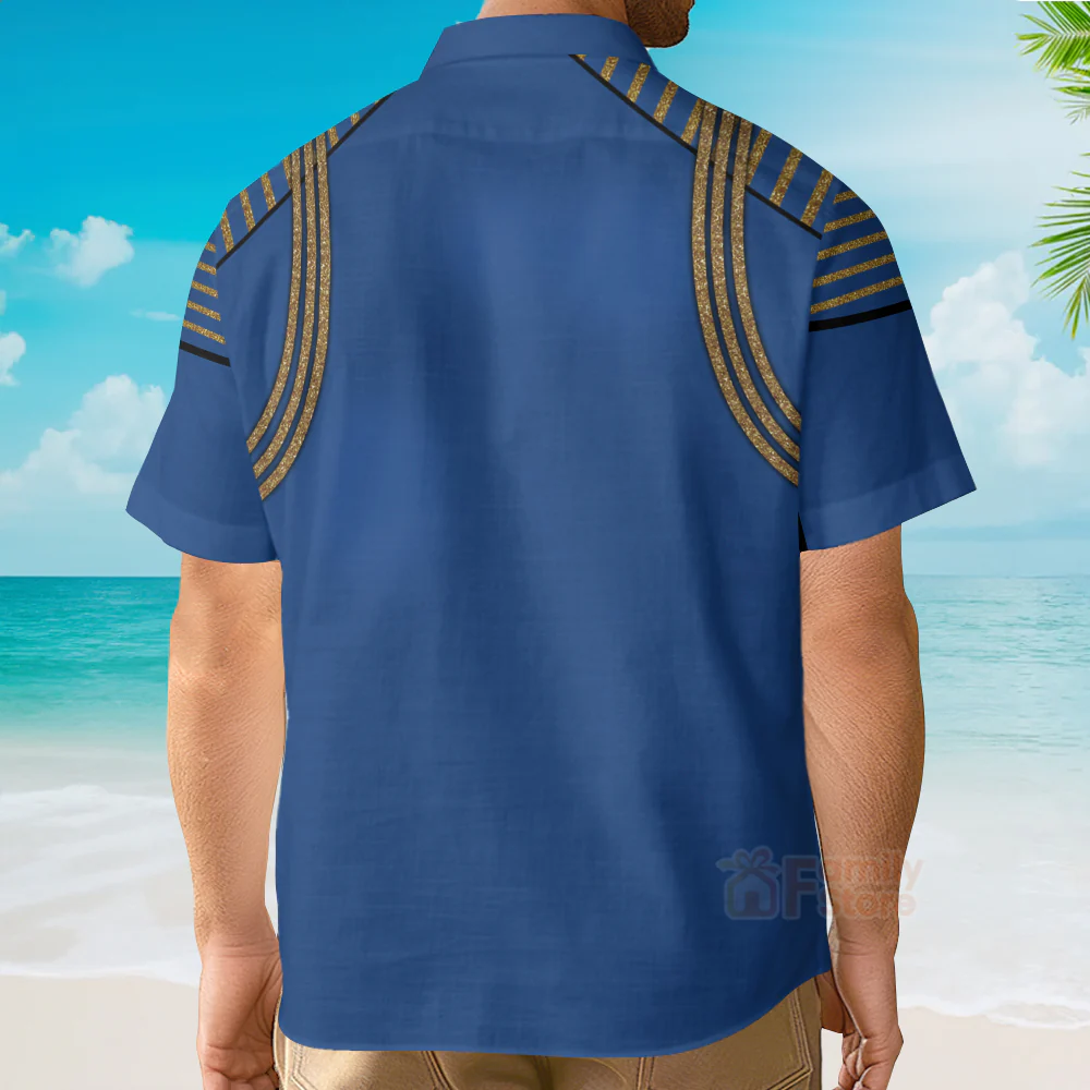 SaTr Discovery Uniform Silver Cool Hawaiian Shirt - Image 4