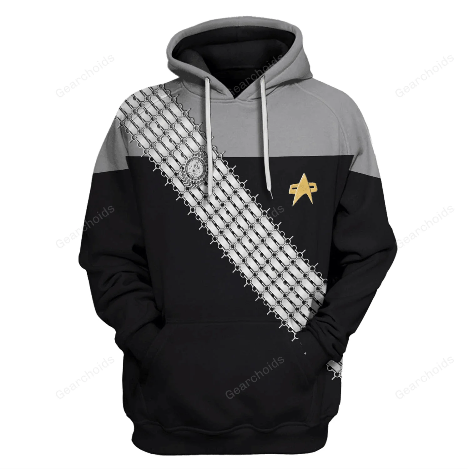 SaTr DSN Worf Gray Hoodie Sweatshirt Sweatpants - Image 2