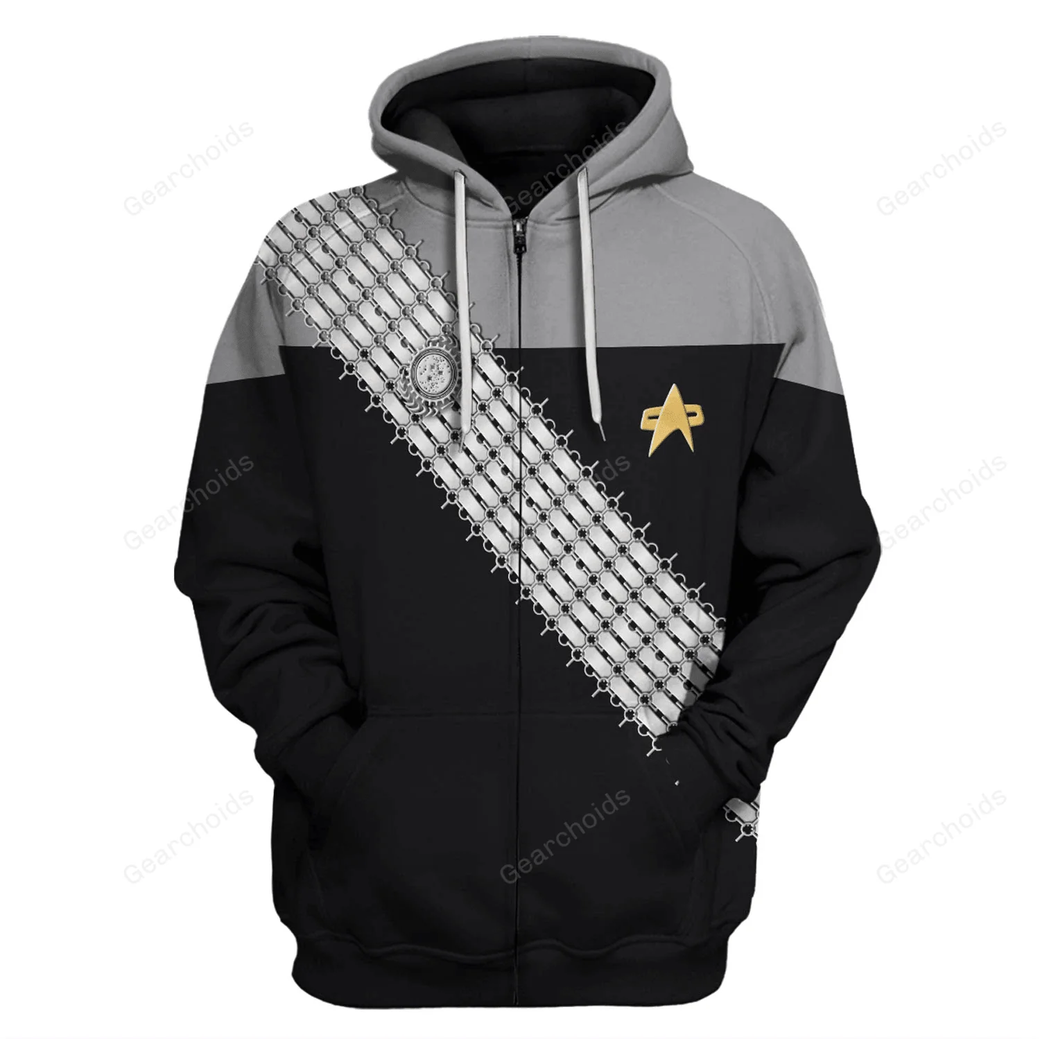 SaTr DSN Worf Gray Hoodie Sweatshirt Sweatpants - Image 3