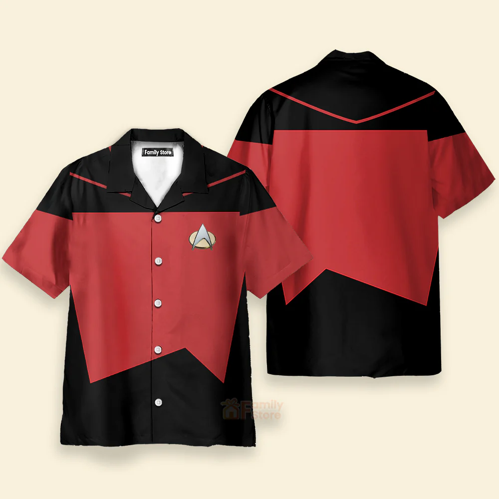 SaTr Picard The Next Generation Red Costume Cool - Hawaiian Shirt - Image 2