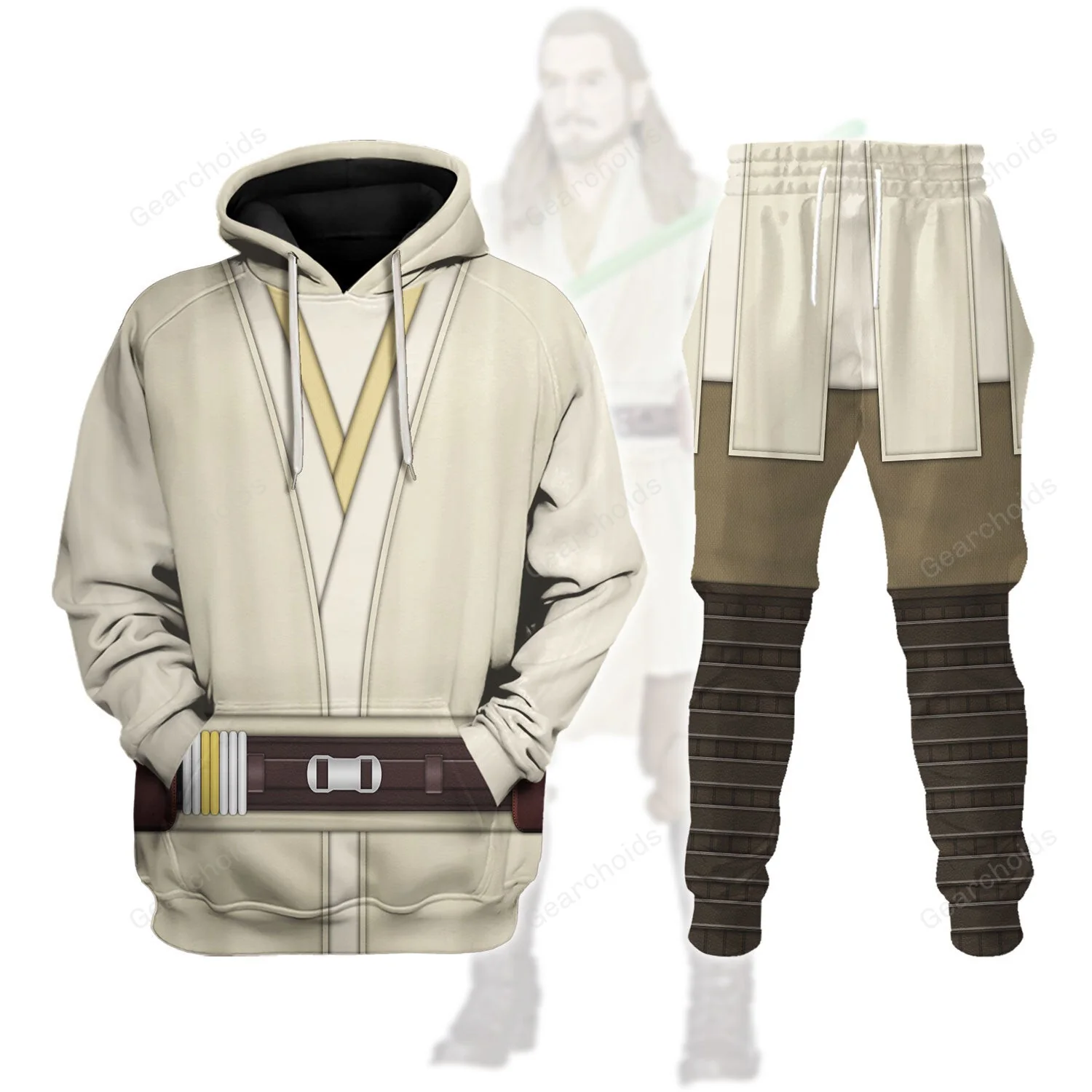SaTr Qui-Gon Jinn's Jedi Robes Costume Hoodie Sweatshirt Sweatpants CSSWR083