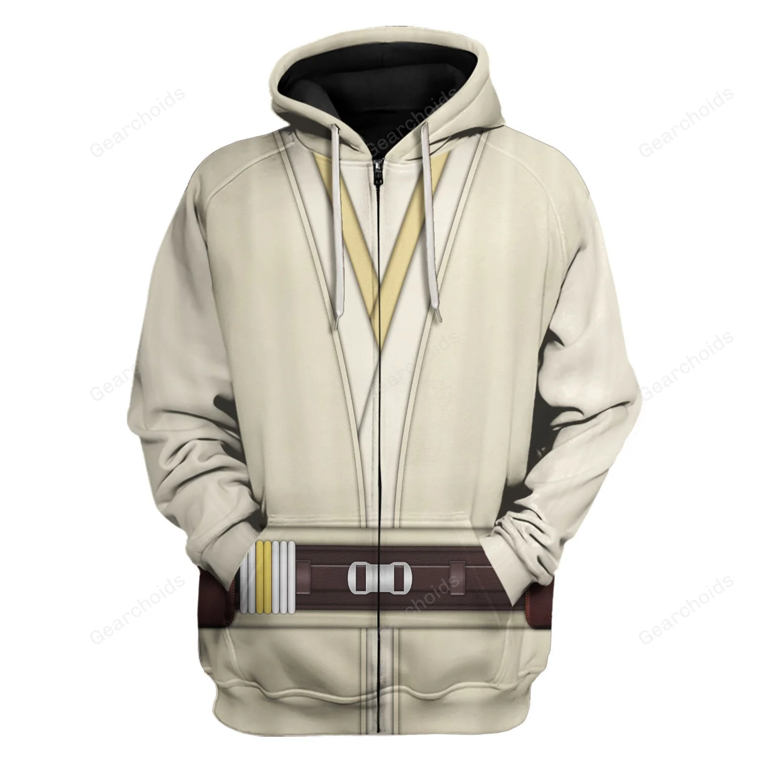 SaTr Qui-Gon Jinn's Jedi Robes Costume Hoodie Sweatshirt Sweatpants CSSWR083 - Image 3