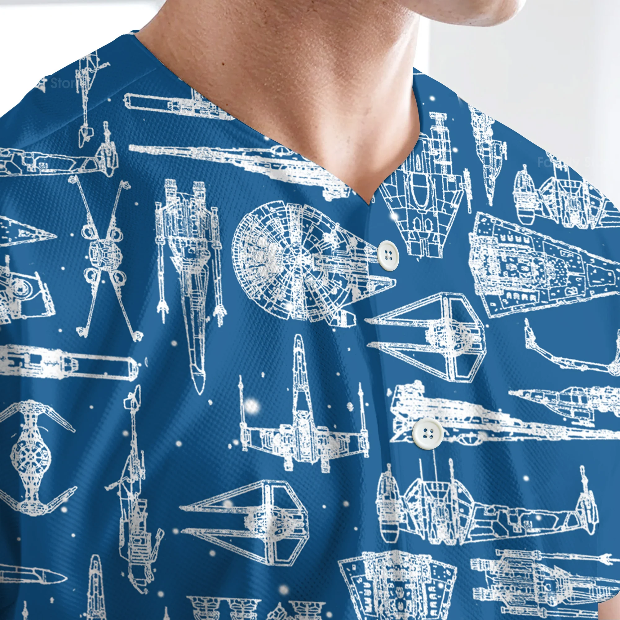 SaTr Space Ships - Baseball Jersey - Christant Gift For Him - Family Store - Image 4