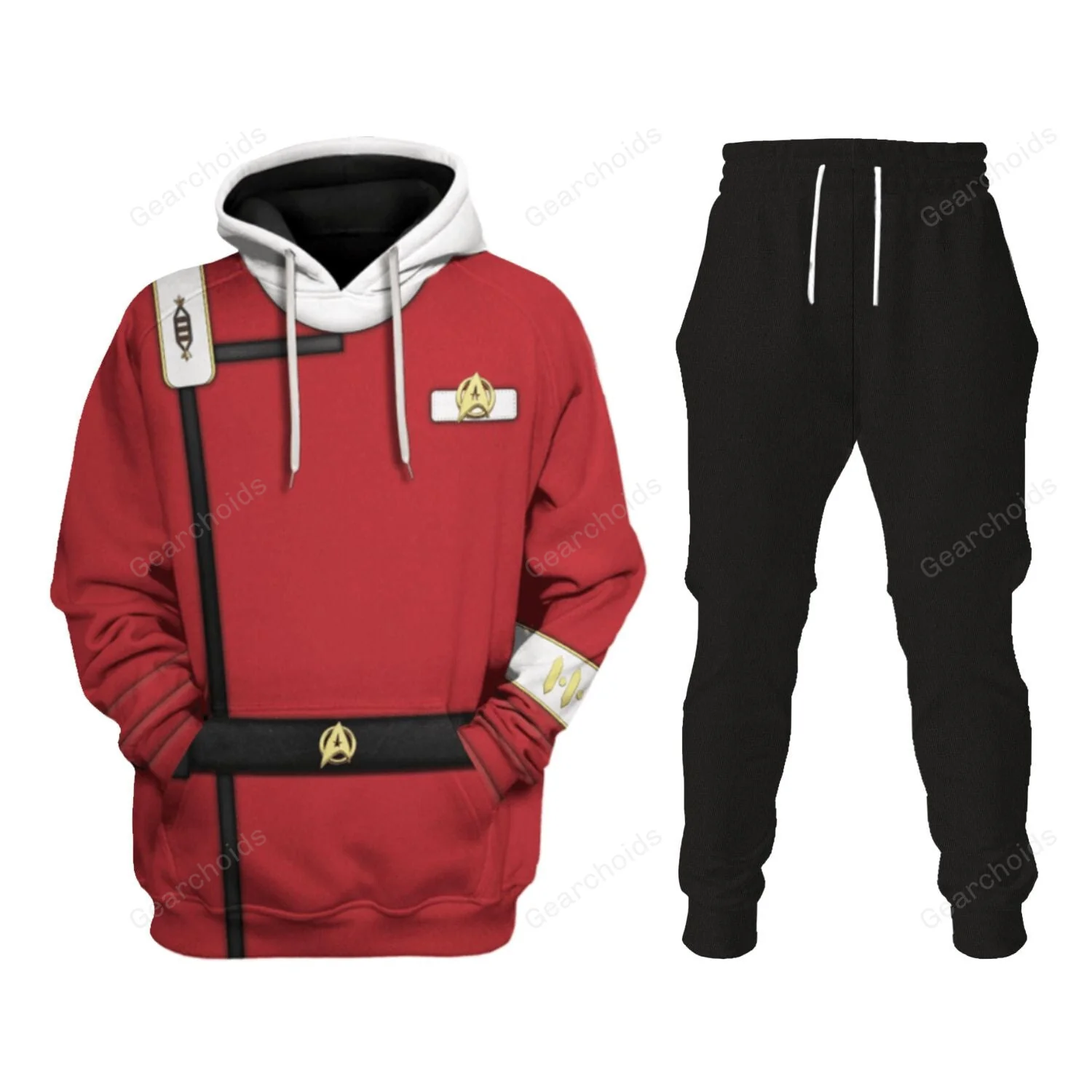SaTr Starfleet UniformThe Wrath Of Khan Officer Hoodie Sweatshirt Sweatpants