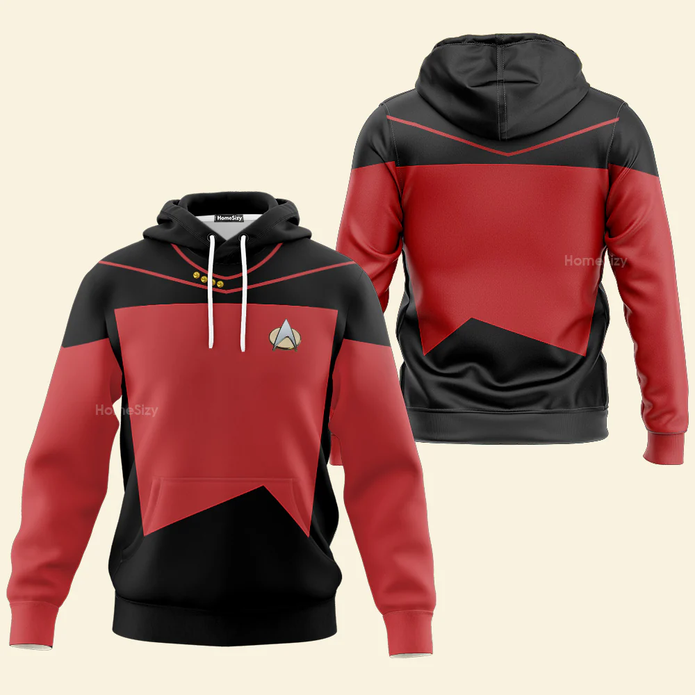 SaTr The Next Generation Red Hoodie Sweatshirt Sweatpants - Image 4