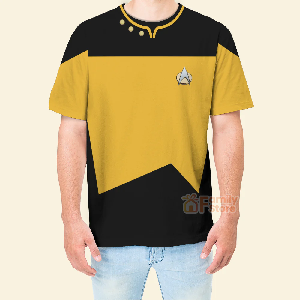 SaTr The Next Generation Yellow - 3D TShirt - Image 4