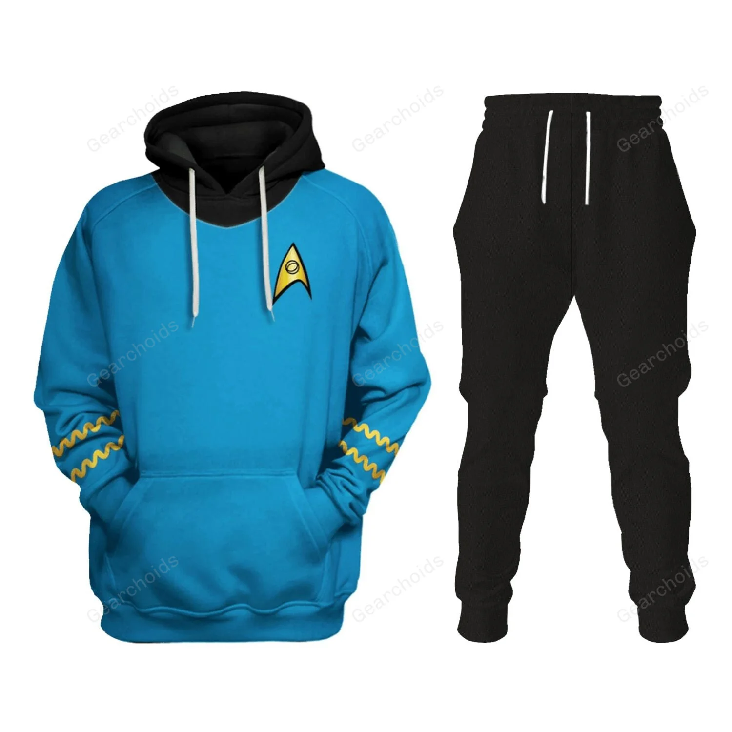 SaTr The Original Series Spock Blue Hoodie Sweatshirt Sweatpants