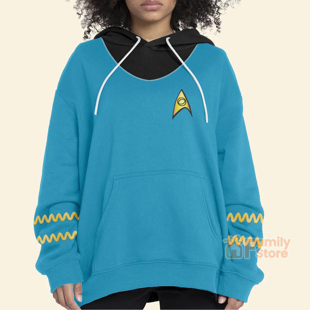 SaTr The Original Series Spock Blue Hoodie Sweatshirt Sweatpants - Image 6