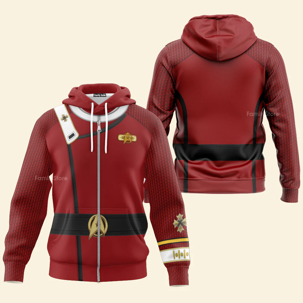SaTr The SaTr Admiral Pike Costume Fleece Hoodie Sweatshirt Sweatpants HSSK057 - Image 4