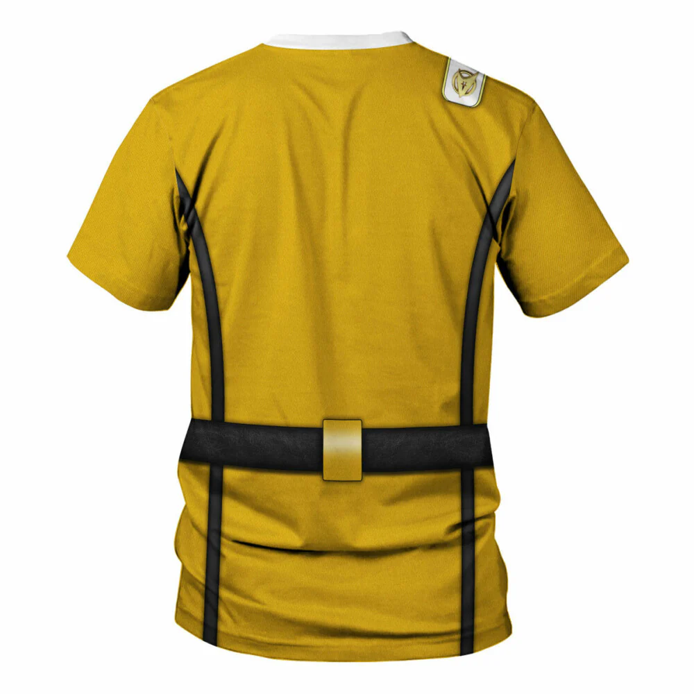 SaTr Wrath Of Khan Kirk Spock Starfleet Yellow Cool T-Shirt - Image 2