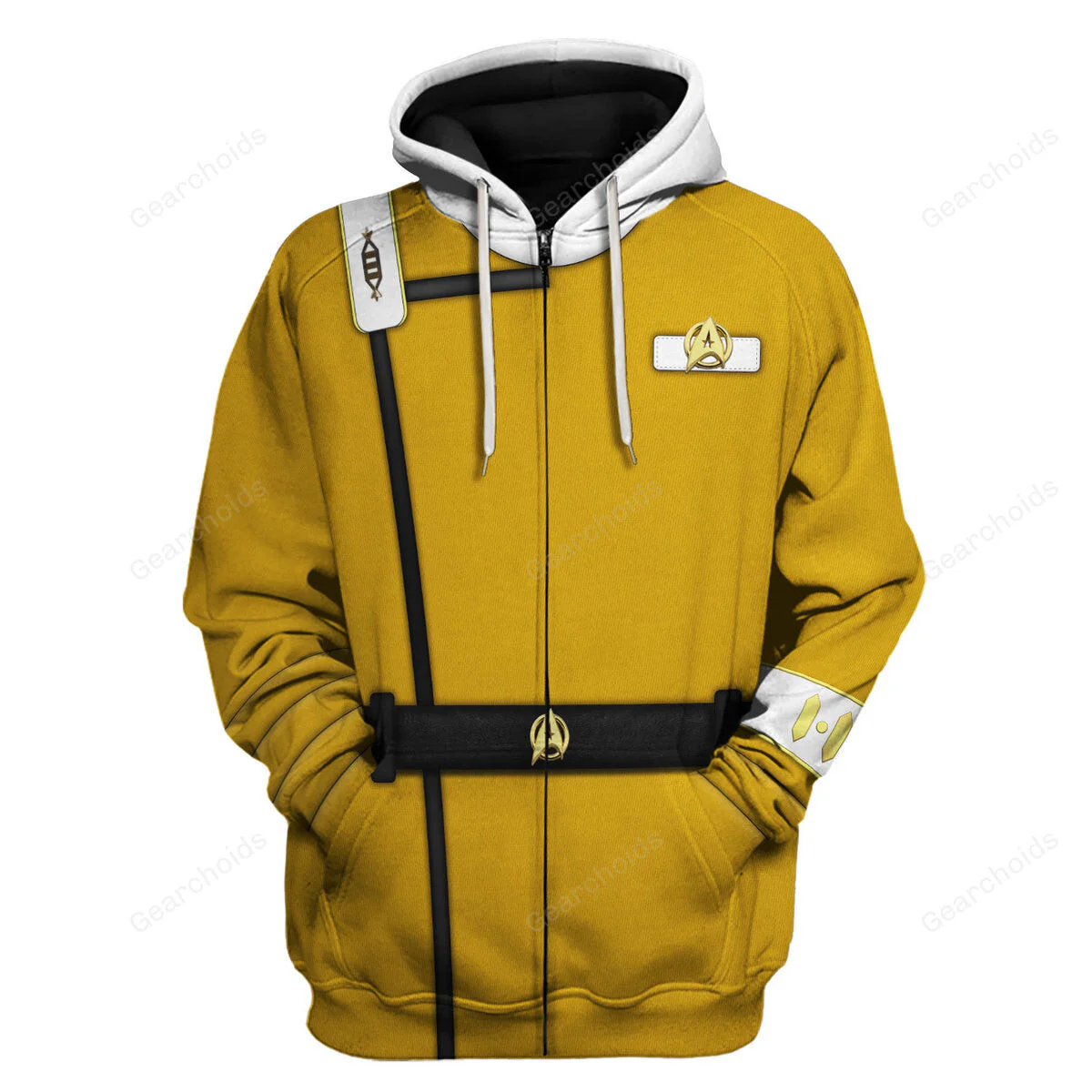 SaTr Wrath Of Khan Kirk Spock Starfleet Yellow Hoodie Sweatshirt Sweatpants - Image 3