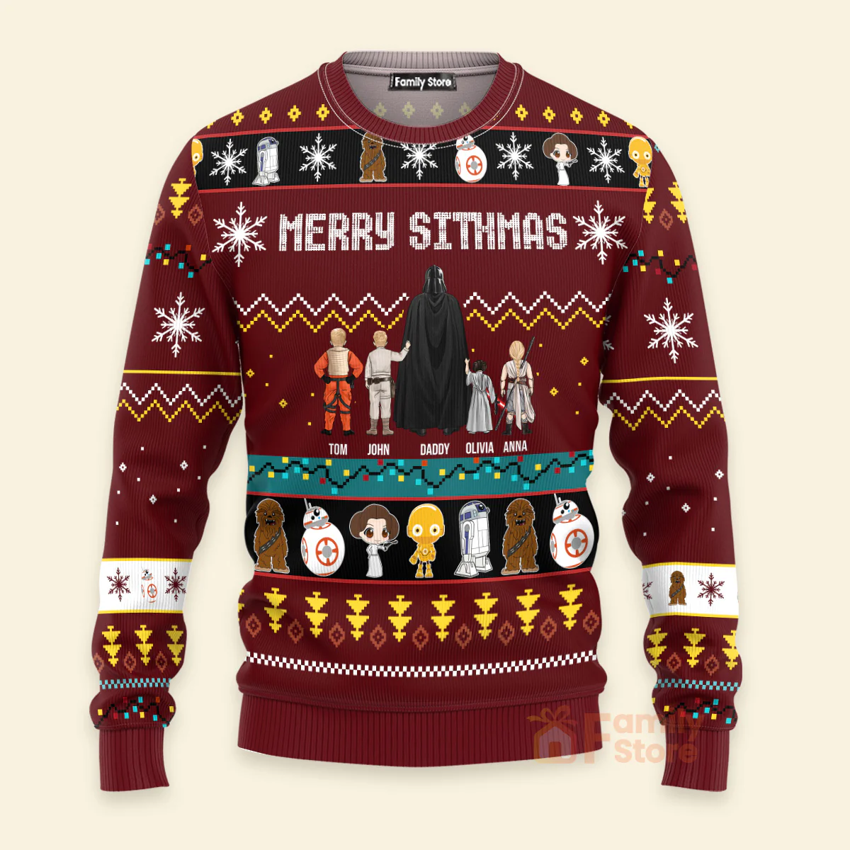 Stwa Family Trips - Christmas Personalized Ugly Sweatshirt - Gift for Dad, Grandpa, Husband CL08 NH96 - Image 4