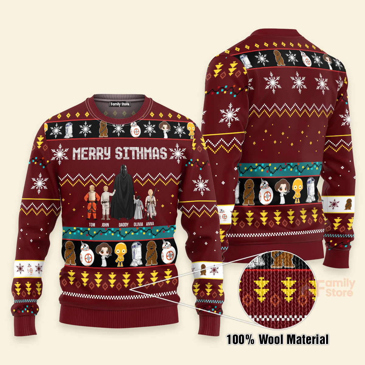Stwa Family Trips - Christmas Personalized Ugly Sweatshirt - Gift for Dad, Grandpa, Husband CL08 NH96 - Image 6
