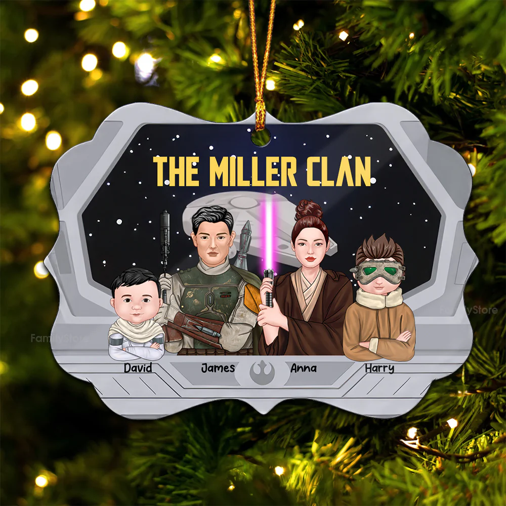 Stwa Galaxy Clan - Personalized Wood Ornament - Gift For Family Members - NA94