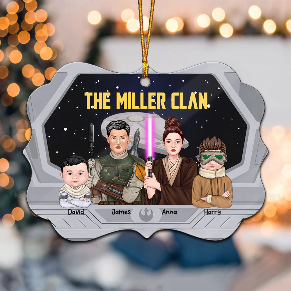 Stwa Galaxy Clan - Personalized Wood Ornament - Gift For Family Members - NA94 - Image 3