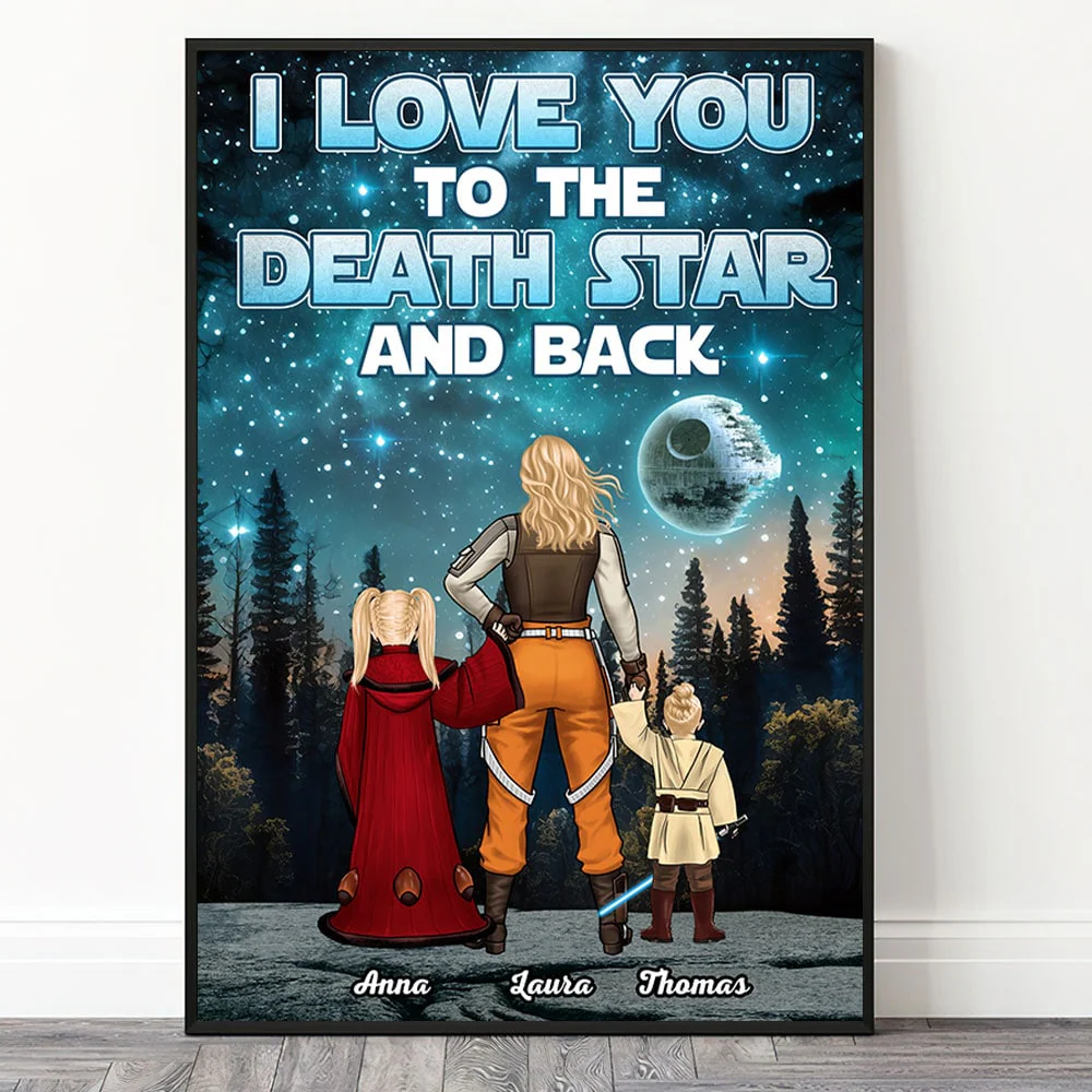 Stwa I Love You To The Moon And Back  - Personalized Canvas Poster - Gift For Mom, Mother's Day | CL08 NA94 - Image 3