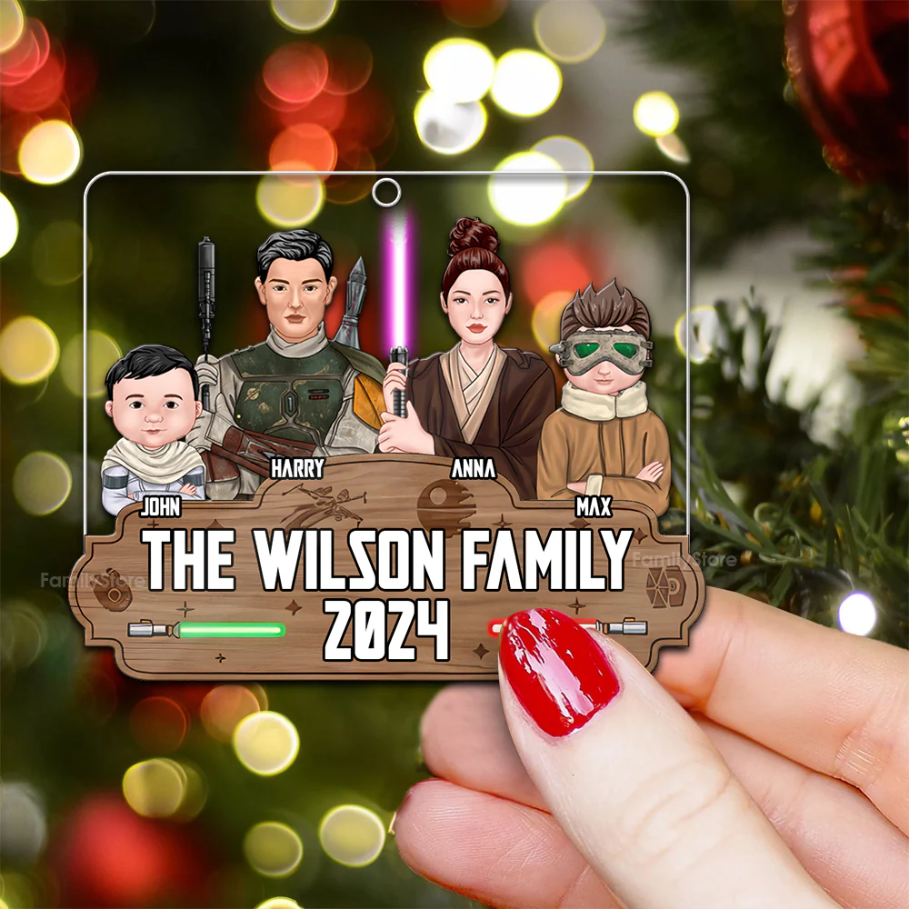 Stwa Our Adventure To the Galaxy - Personalized Acrylic Ornament - Gift For Family Members - CL46 NA94 - Image 3