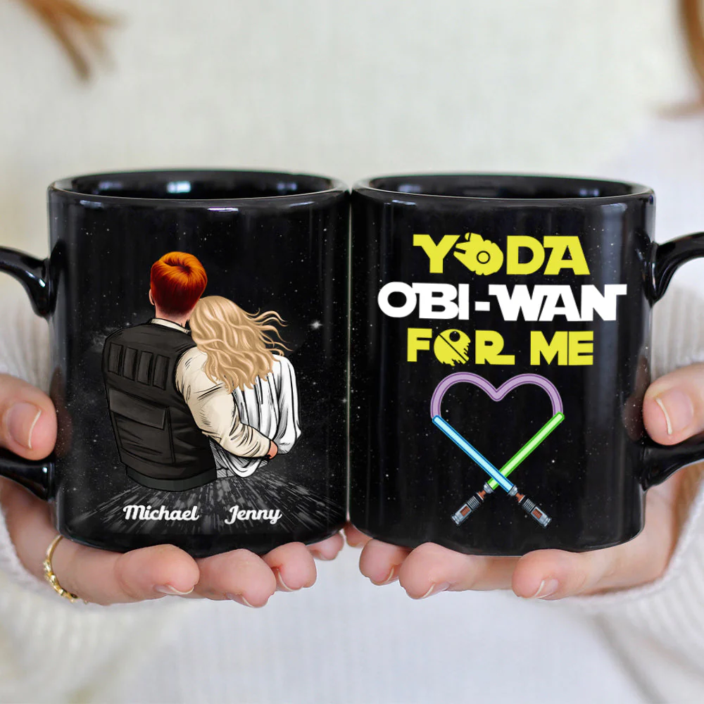 Stwa Yoda Want It For Me - Personalized Black Mug - Gift For Couple, Husband Wife, Anniversary  Gift - CL19 NA94