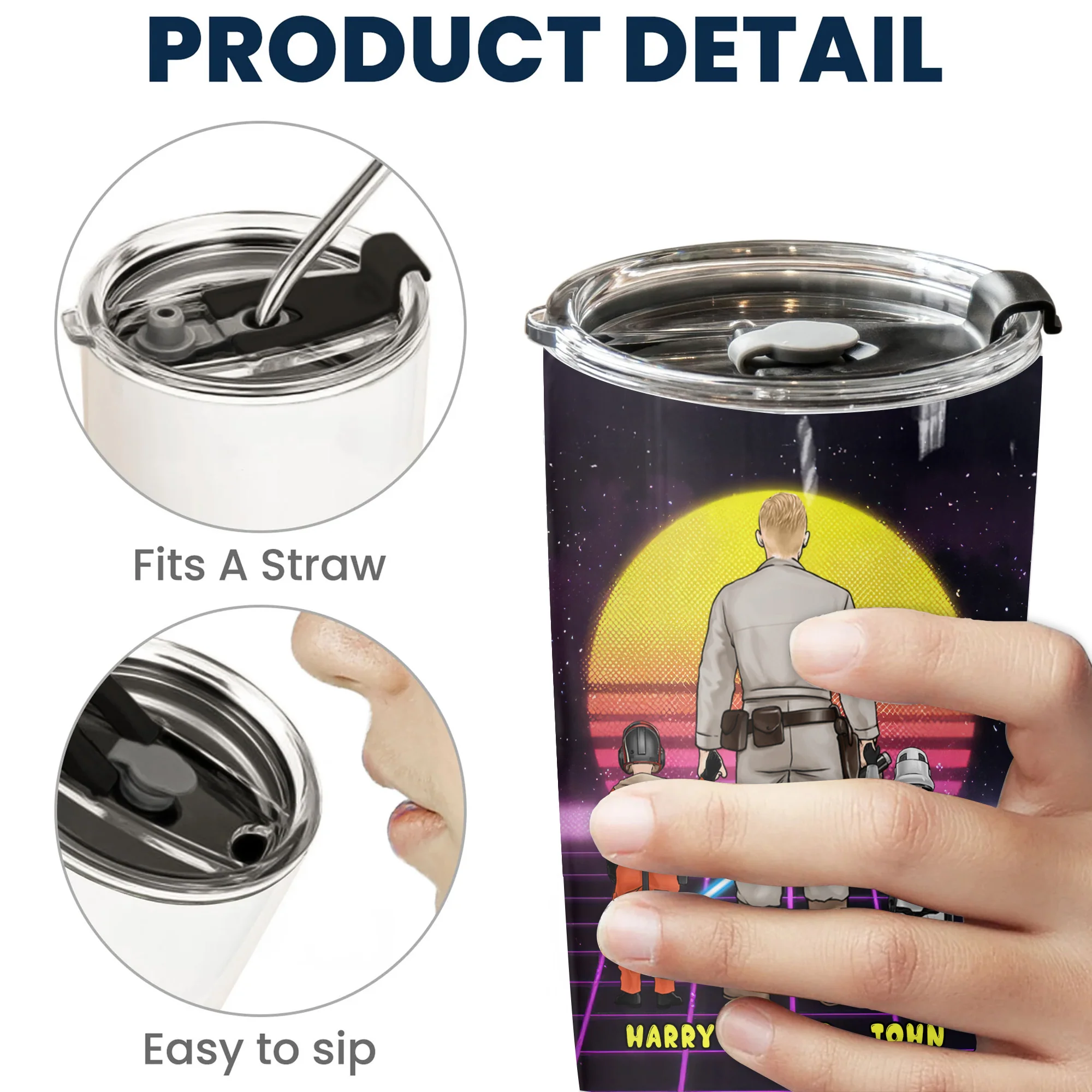 Stwa You Are The Best Dad In The Galaxy And Always Will Be - Personalized Stainless Steel Tumbler - Gift For Dad, Father's Day | CL08 NA94 - Image 5
