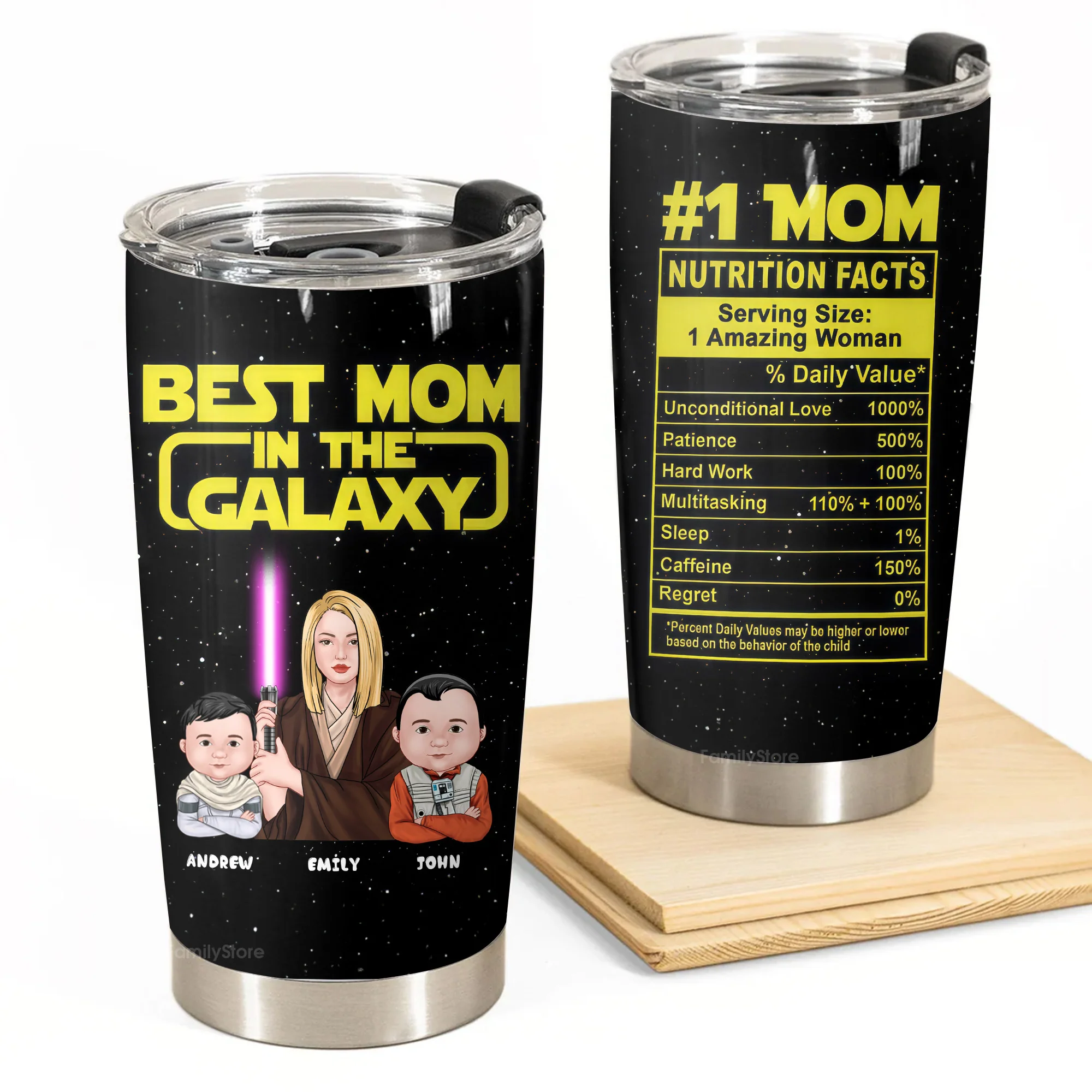 Stwas Best Mom In The Galaxy - Personalized Stainless Steel Tumbler - Gift For Mom, Mother's Day | CL46 NA94