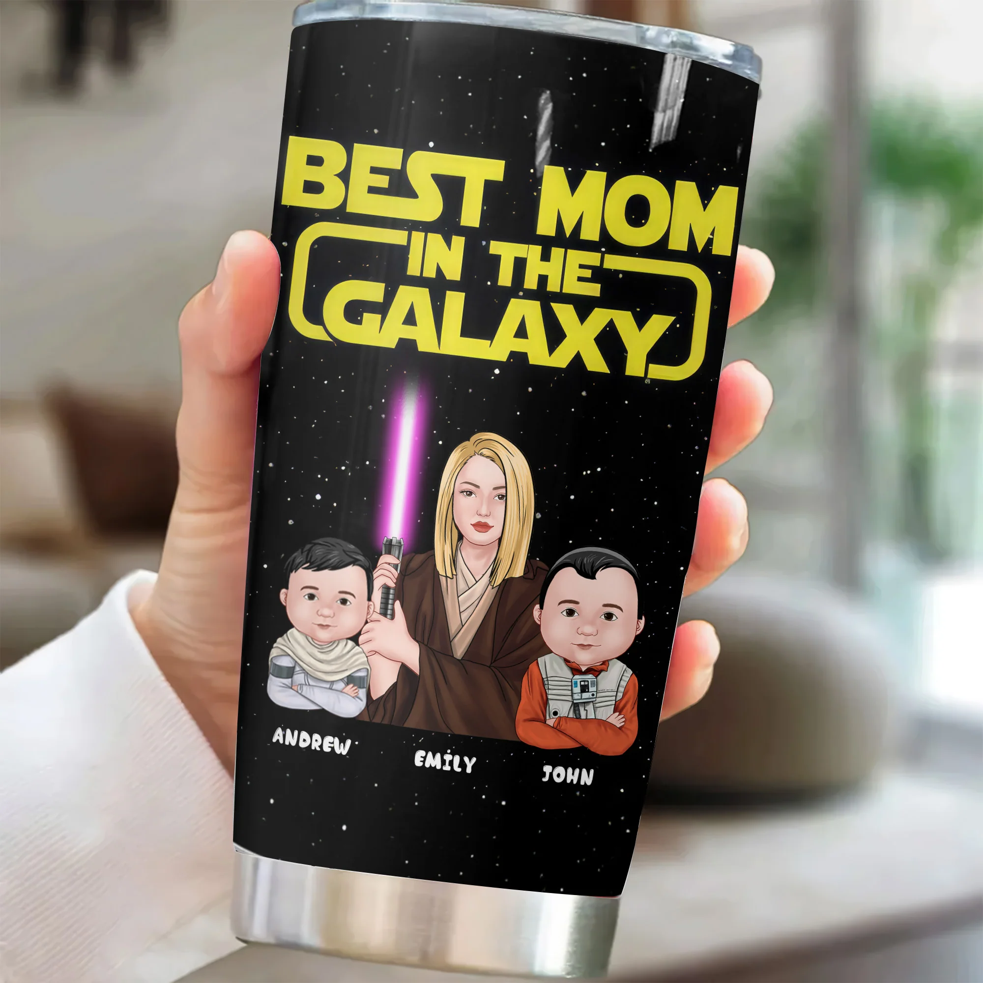 Stwas Best Mom In The Galaxy - Personalized Stainless Steel Tumbler - Gift For Mom, Mother's Day | CL46 NA94 - Image 2