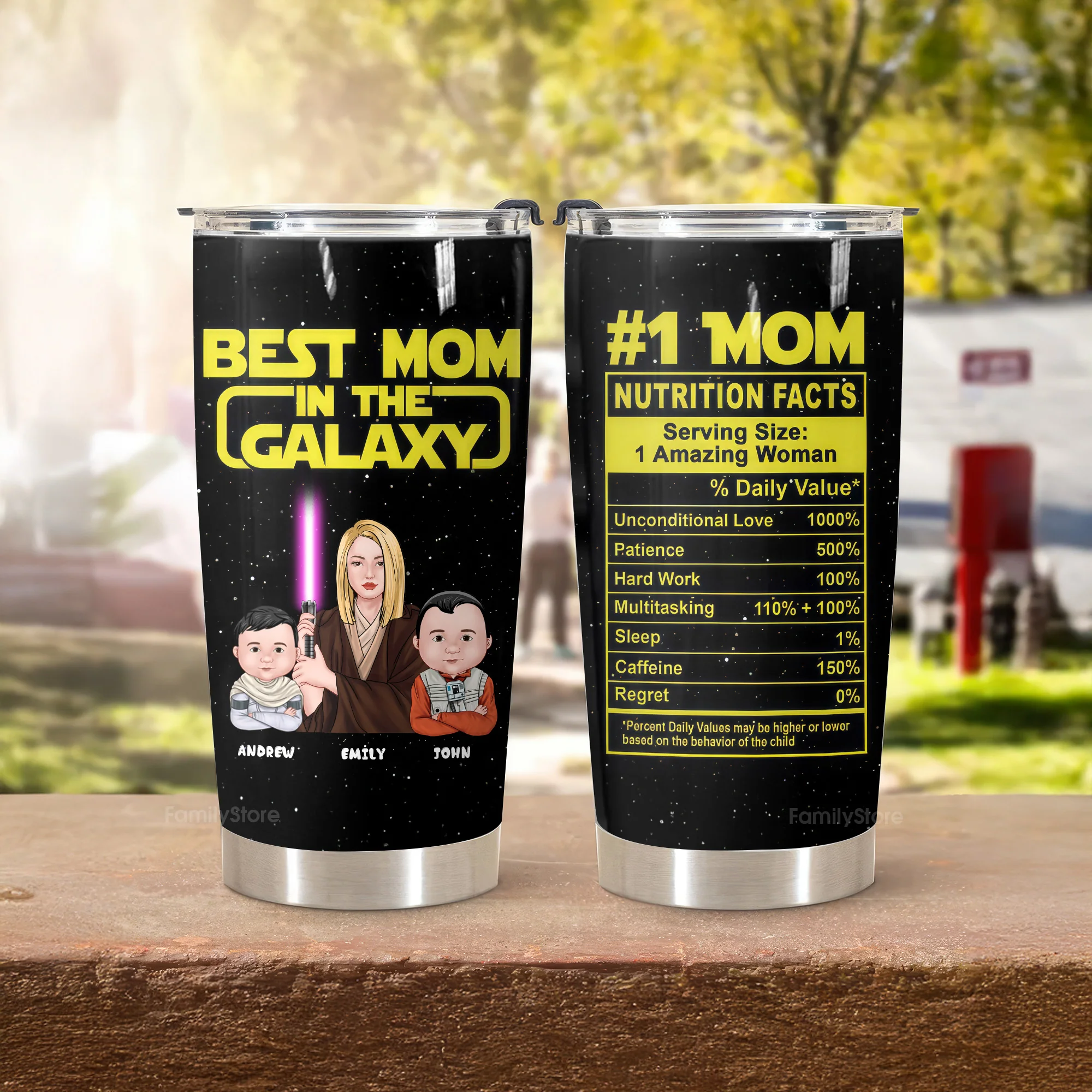 Stwas Best Mom In The Galaxy - Personalized Stainless Steel Tumbler - Gift For Mom, Mother's Day | CL46 NA94 - Image 3