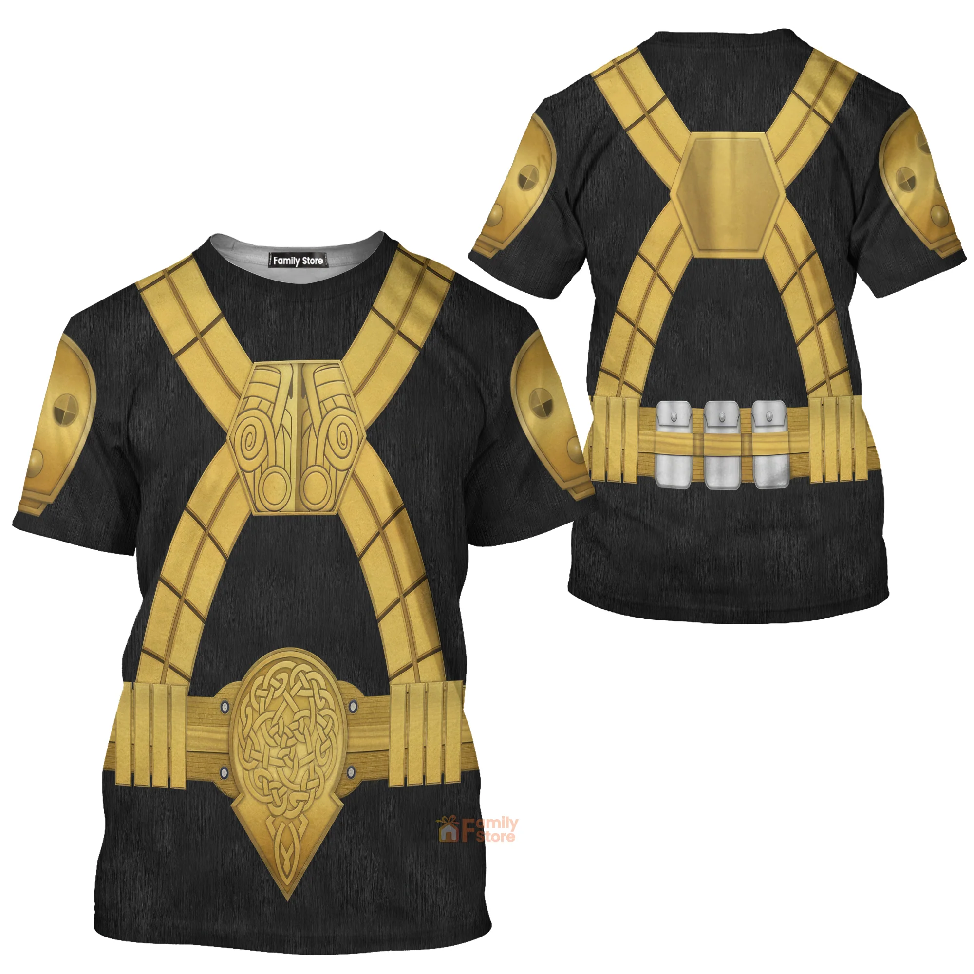Stwa Black Krrsantan Costume T-Shirt For Men And Women CSSWR031 - Image 3