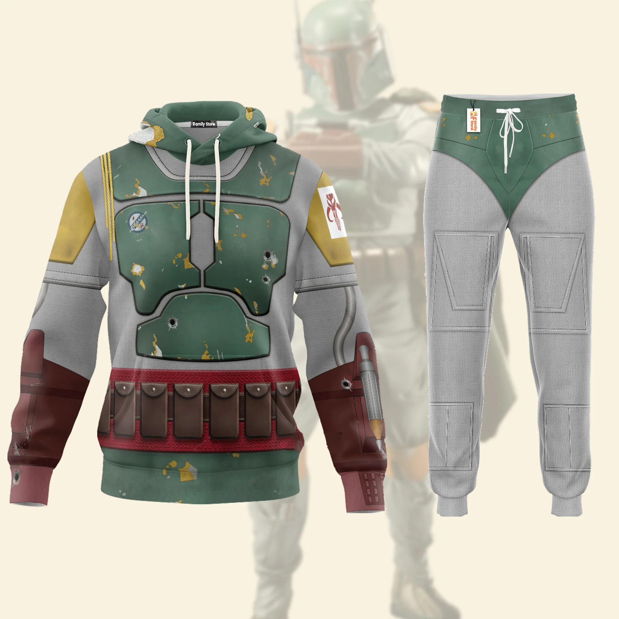Stwa Boba Fett Costume Hoodie Sweatshirt Sweatpants CSSWR005