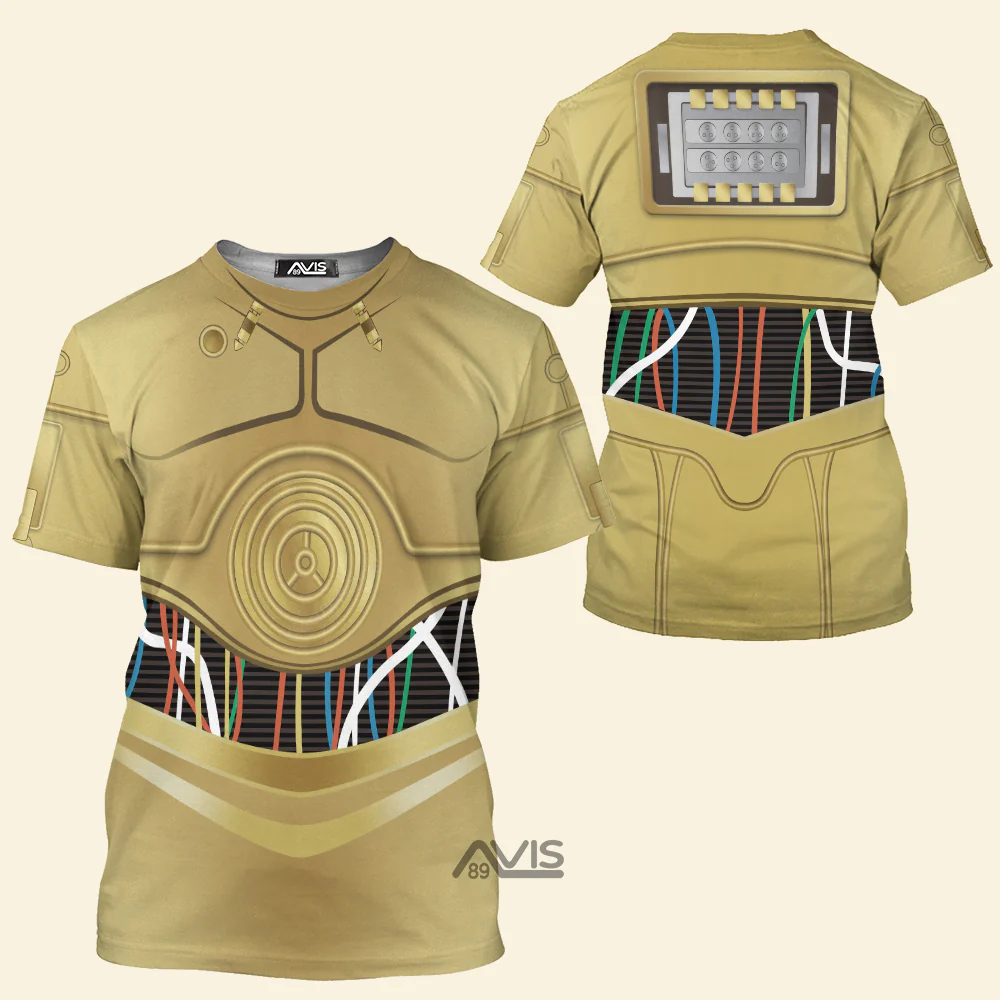 Stwa C-3PO Costume Hoodie Sweatshirt Sweatpants CSSWR002 - Image 7