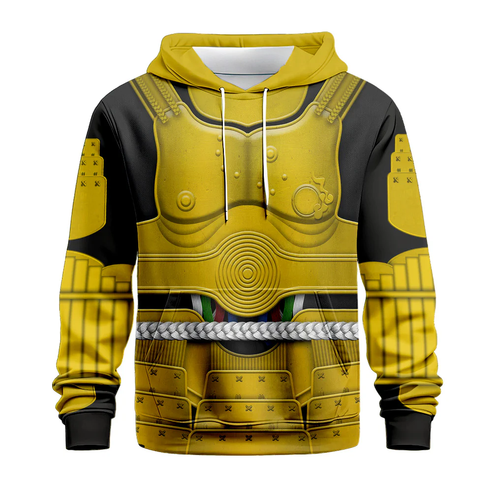 Stwa C-3PO Samurai Costume Hoodie Sweatshirt Sweatpants Tshirt Hawaiian Shirt CSSWR039 - Image 2