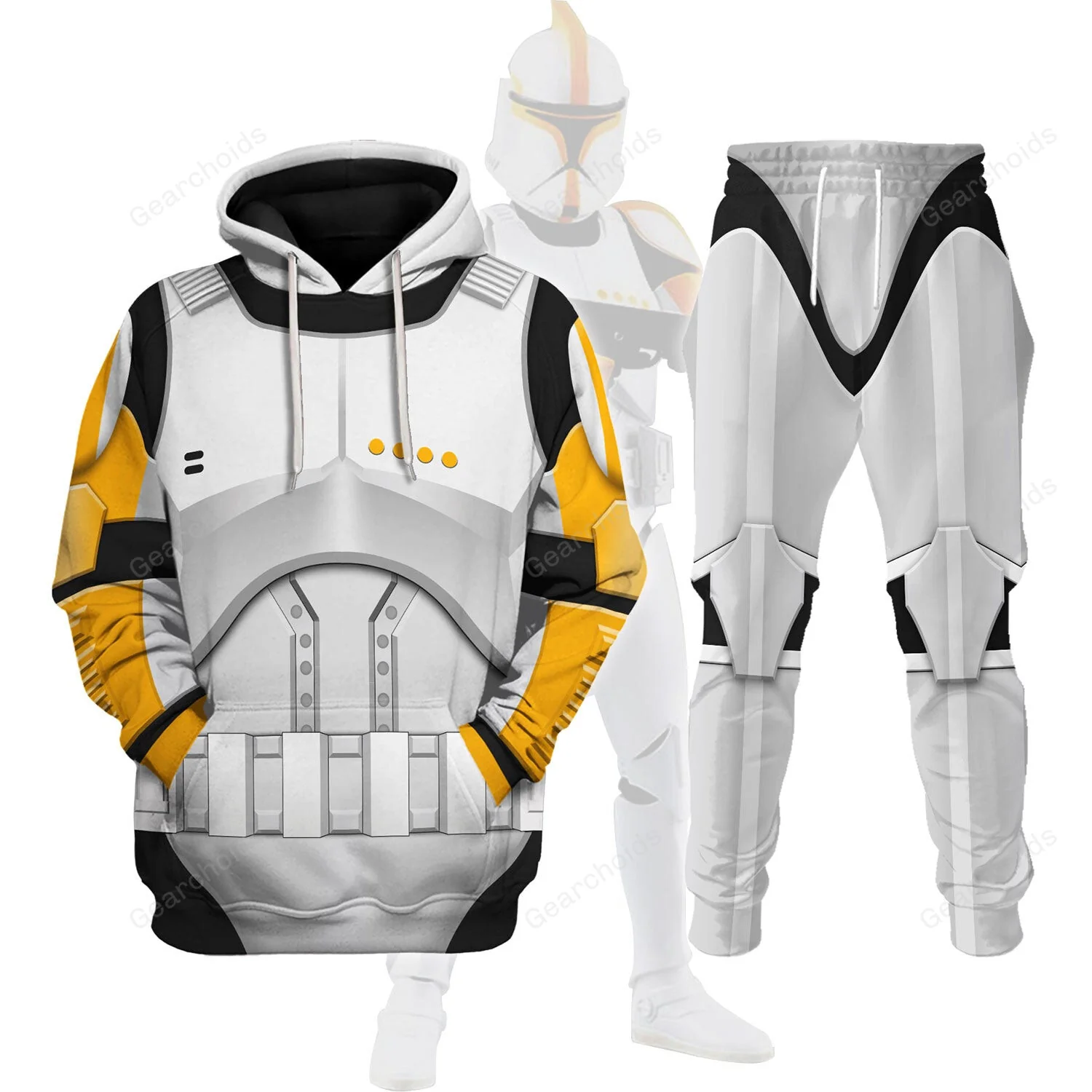Stwa Clone Trooper Commander Costume Hoodie Sweatshirt Sweatpants Tshirt Hawaiian shirt CSSWR067