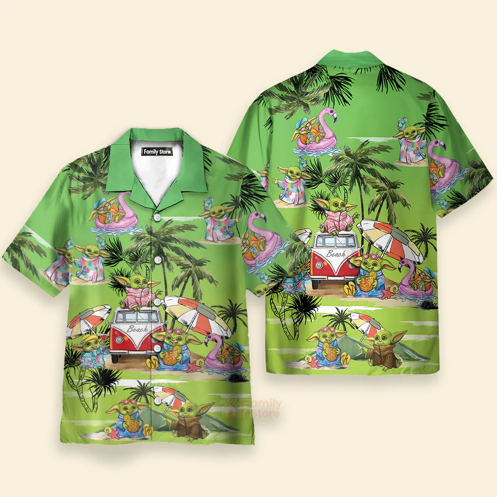 Stwa Disney Baby Yoda Cool Hawaiian Shirt - Image 2