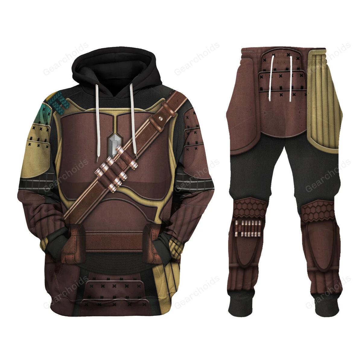 Stwa Mandalorian Samurai Cosplay Hoodie Sweatshirt Sweatpants Tshirt Hawaiian shirt CSSWR036