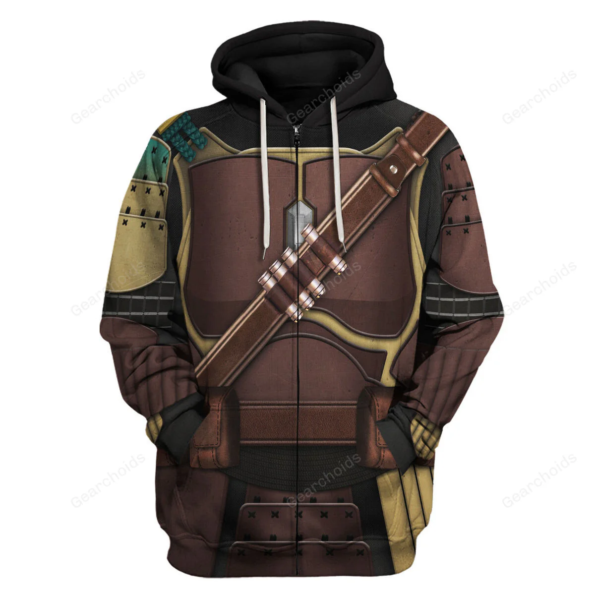 Stwa Mandalorian Samurai Cosplay Hoodie Sweatshirt Sweatpants Tshirt Hawaiian shirt CSSWR036 - Image 3