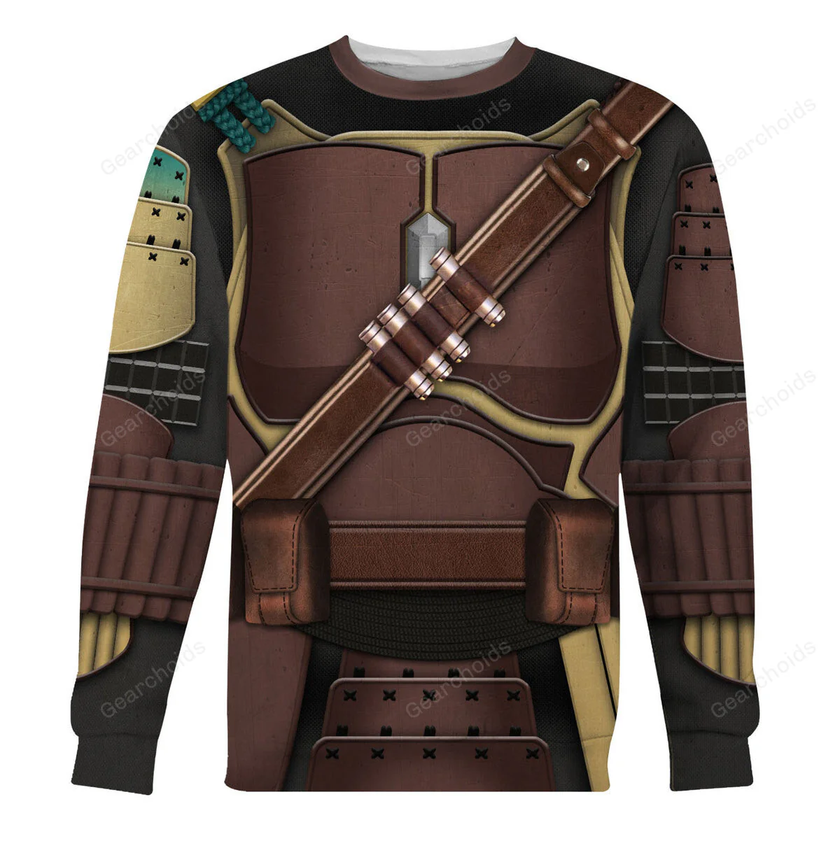 Stwa Mandalorian Samurai Cosplay Hoodie Sweatshirt Sweatpants Tshirt Hawaiian shirt CSSWR036 - Image 4