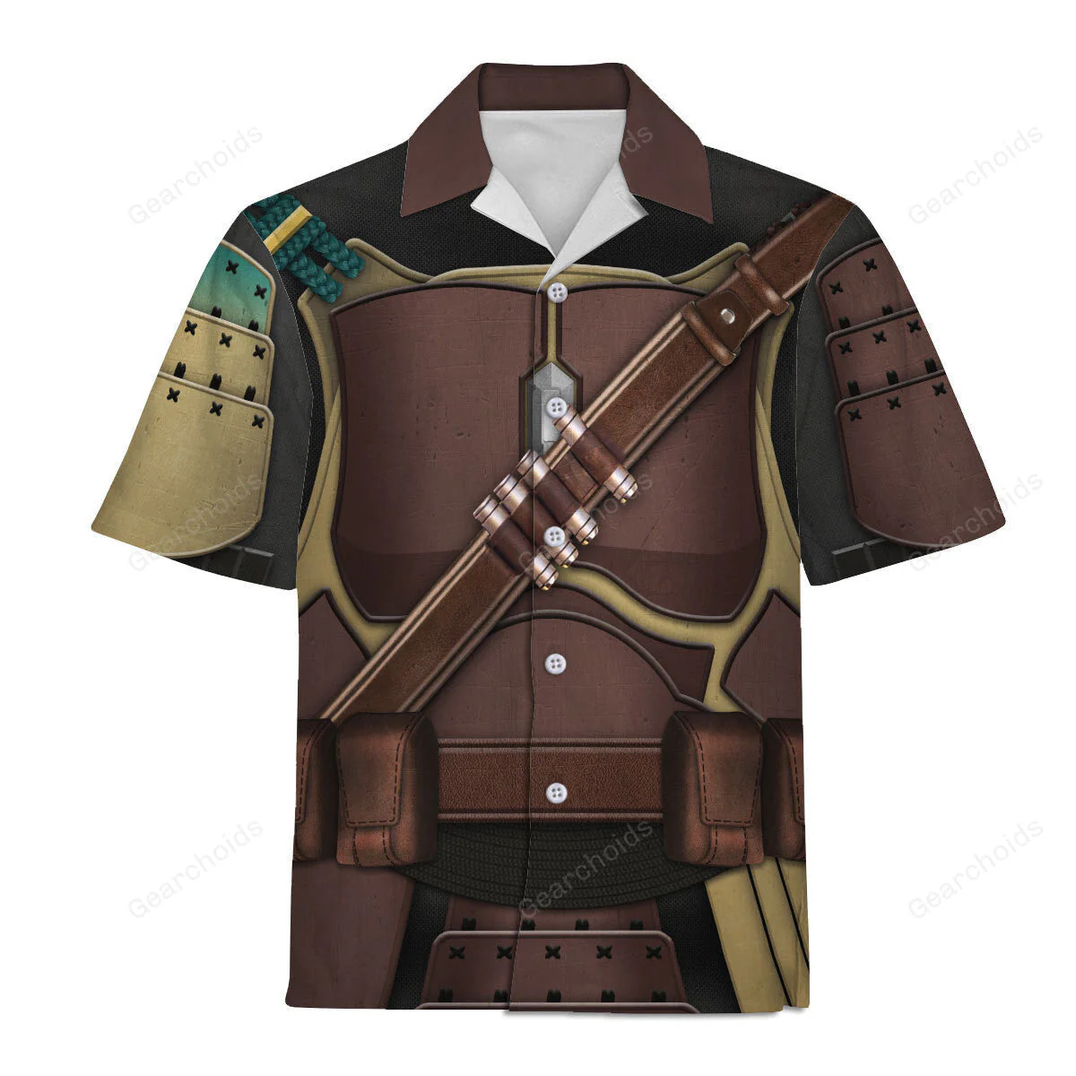 Stwa Mandalorian Samurai Cosplay Hoodie Sweatshirt Sweatpants Tshirt Hawaiian shirt CSSWR036 - Image 9