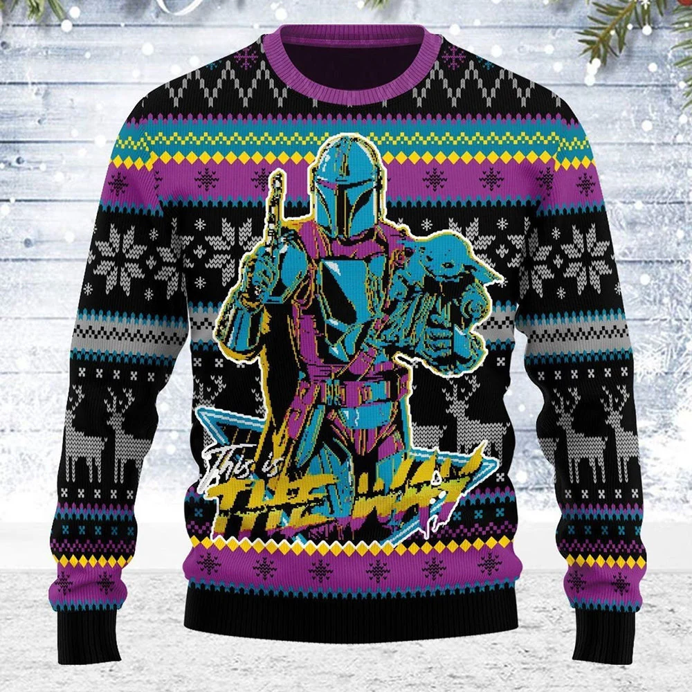 Stwa Merry Christmas This Is The Way - Funny Ugly Sweatshirts - Image 2