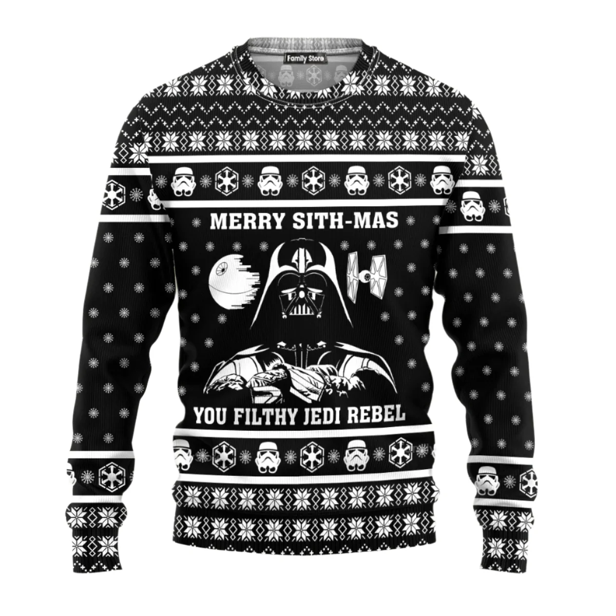 Stwa Merry Sith Mas Darth Vader Unisex Ugly Christmas Sweaters