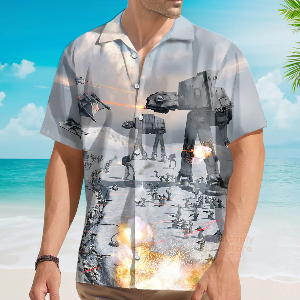 Starwars Battle Of Hoth At At - Hawaiian Shirt - Image 3