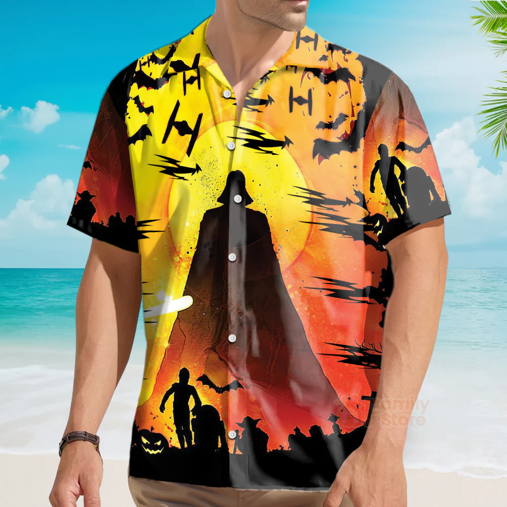 Starwars Darth Vader Halloween - Hawaiian Shirt For Men, Women, Kids - Image 3
