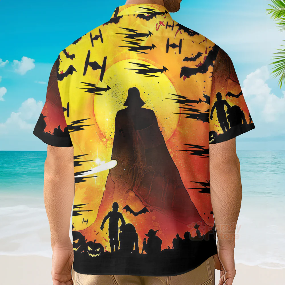 Starwars Darth Vader Halloween - Hawaiian Shirt For Men, Women, Kids - Image 4